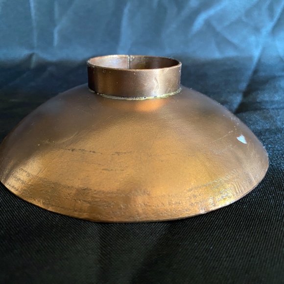 Handmade Artisan Craft 6" Copper and Enamel Bowl Wall Decor - Picture 4 of 7